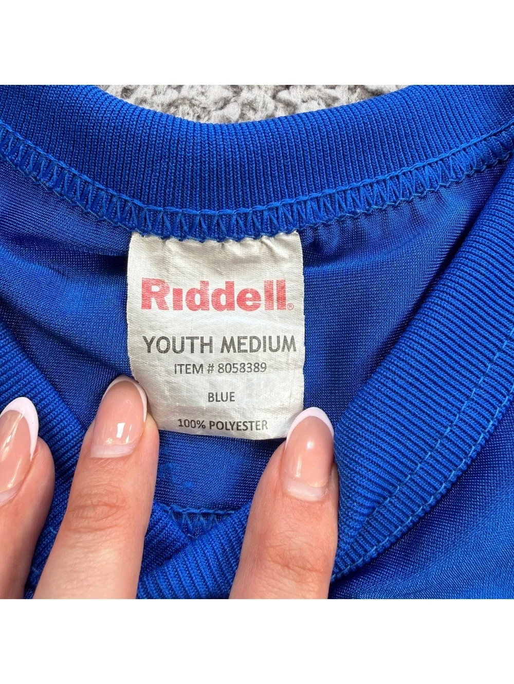 Riddell Youth Medium Royal Blue Mesh Football Practice Jersey